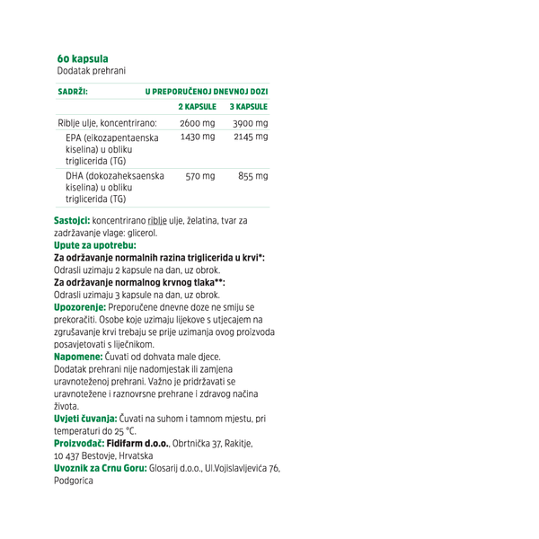EPA DHA 1000 Omega-3 capsules