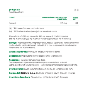 Magnezij Citrat 375 DUO kapsule