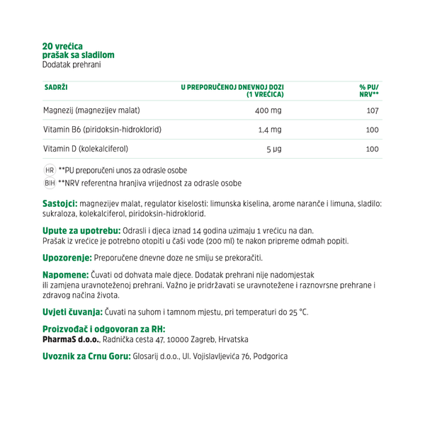 Magnezij Malat 400 prašak