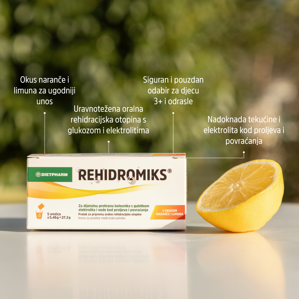 Rehidromiks® prašak s okusom naranče i limuna